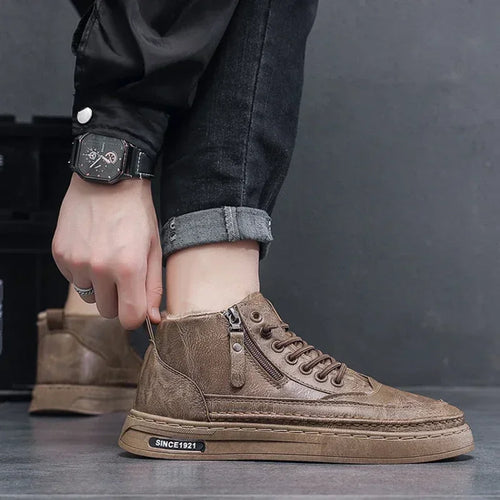 Drune | Herren Schneestiefel mit warmem Baumwollfutter und rutschfester Sohle