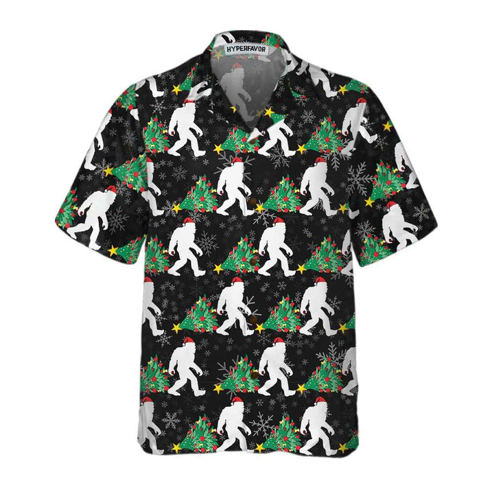 Drune | Bigfoot Für Weihnachten Hawaiian Shirt, Bigfoot Weihnachts Shirt, Lustige Weihnachtsgeschenk Idee
