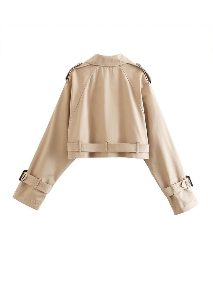 Drune | Jacke Gürtel Kurz Trenchjacke Damenjacke