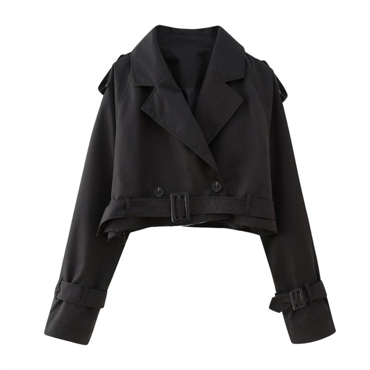 Drune | Jacke Gürtel Kurz Trenchjacke Damenjacke