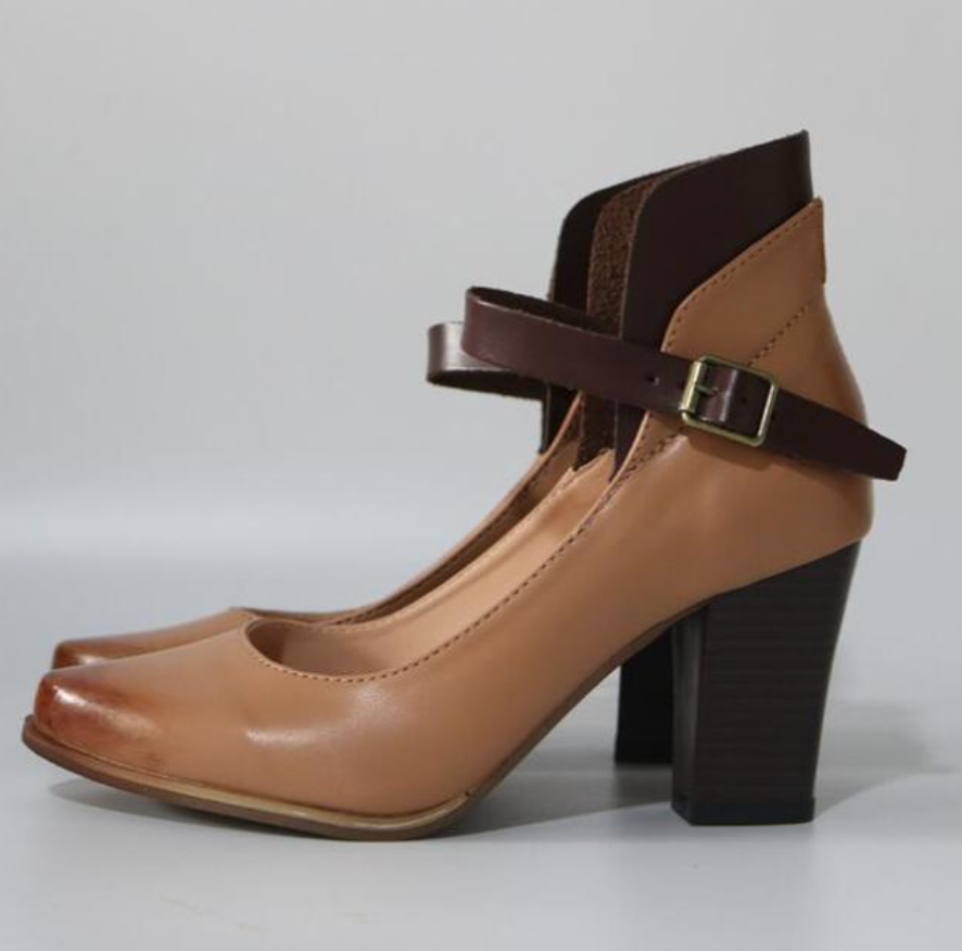 Drune | Vintage-Fesselriemen-Schuhe mit Absatz für Damen