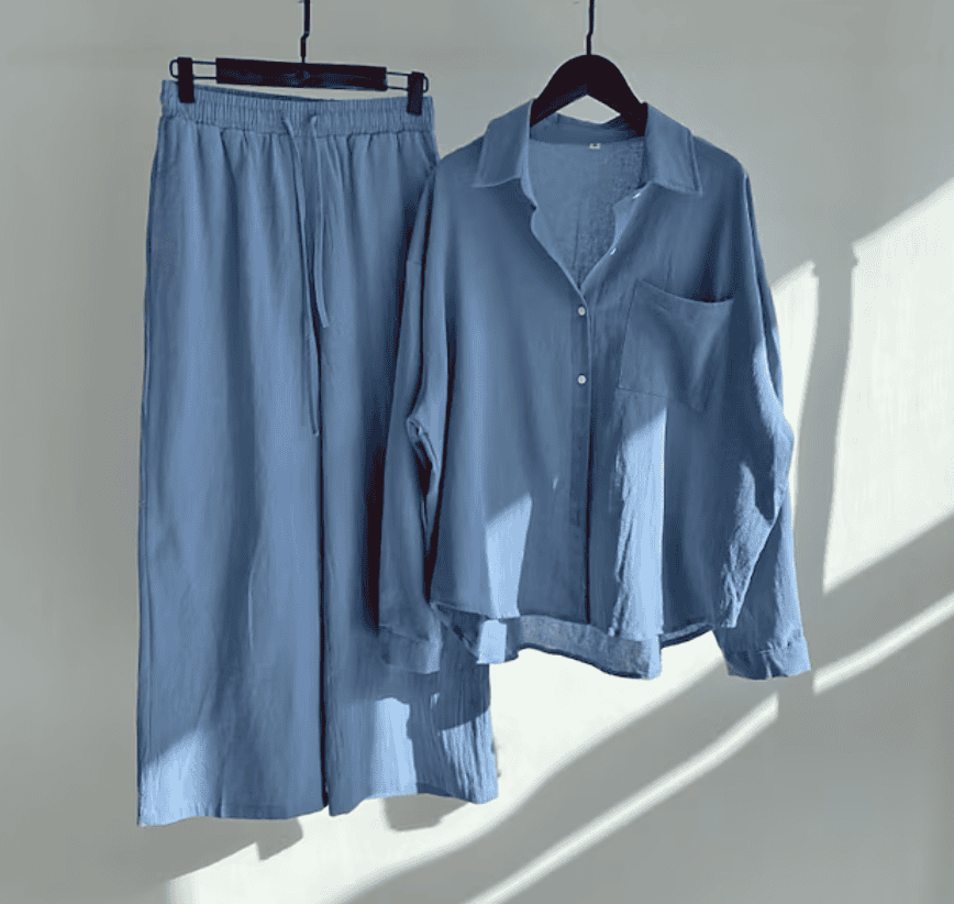 Drune | Leinen-Sommer-Set mit langer Hose und Shirt