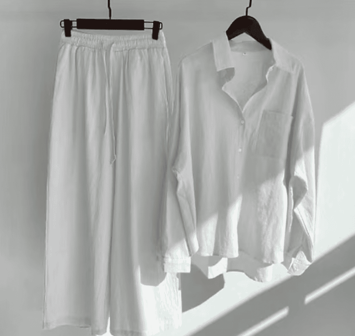 Drune | Leinen-Sommer-Set mit langer Hose und Shirt