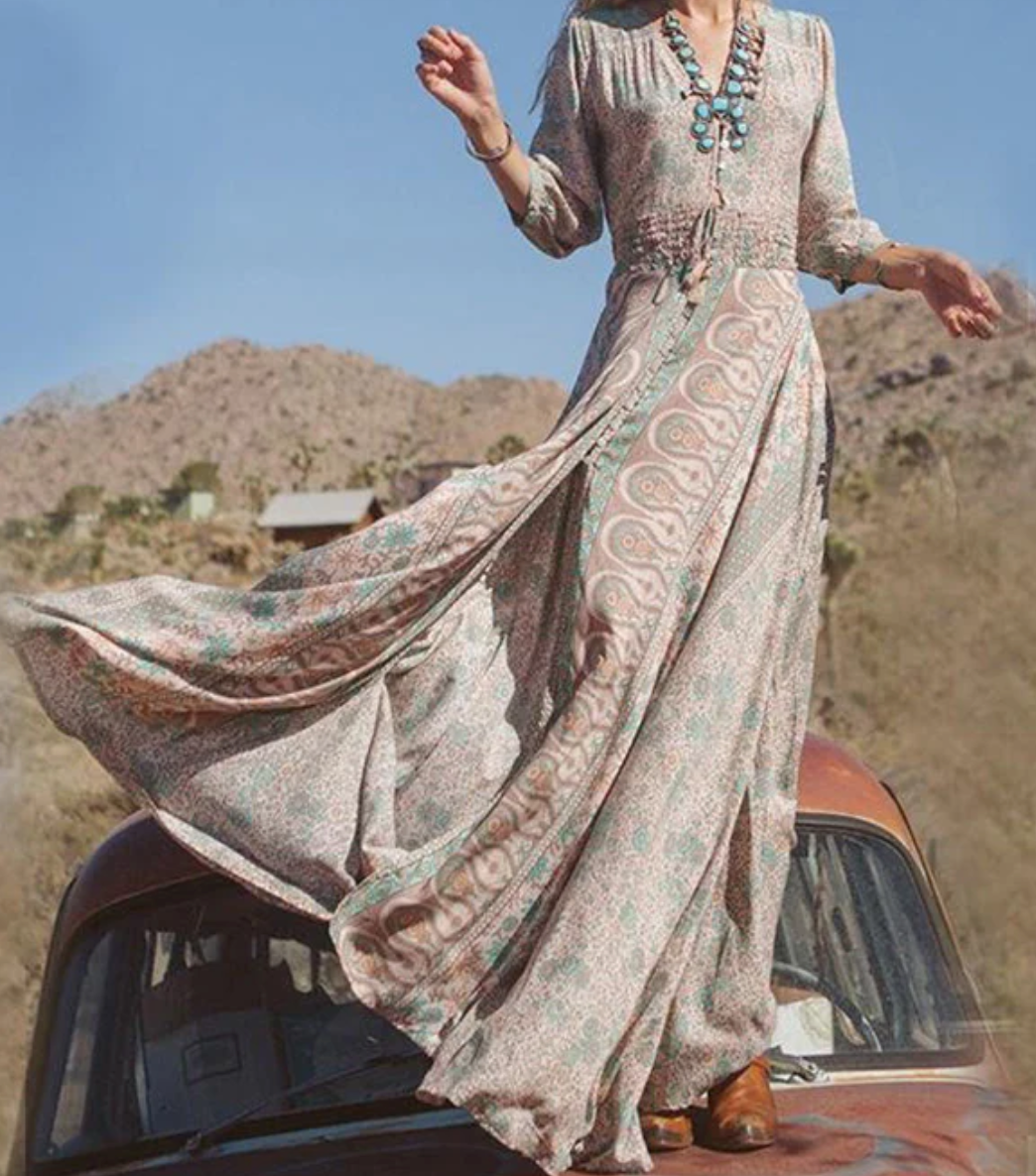 Drune | Freizeit Bohemian Maxikleid
