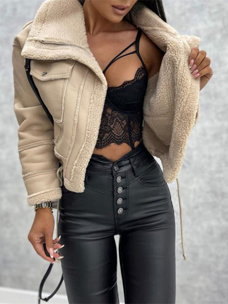 Drune | Pilotjacke mit Fell Damen
