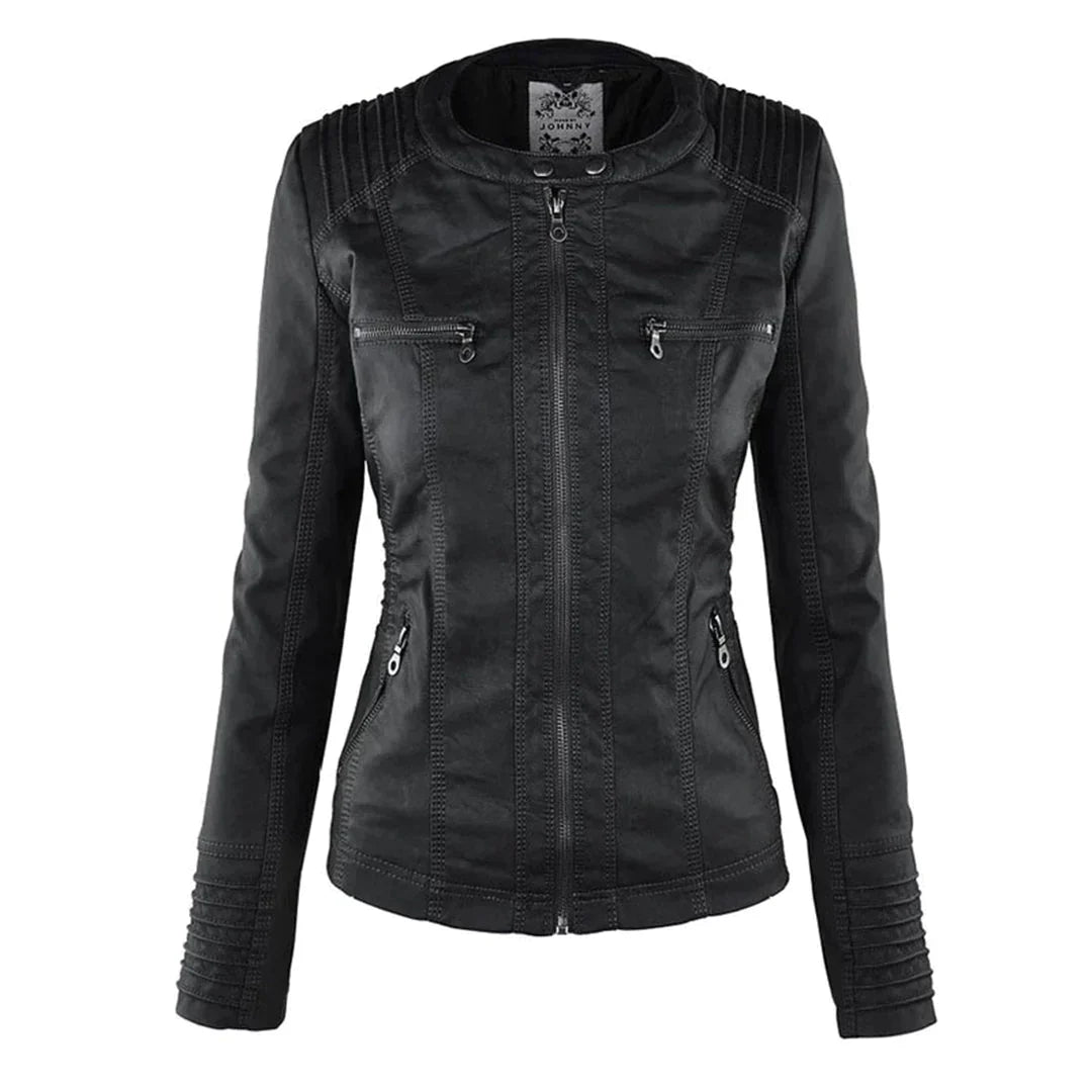 Drune | Elegantes Motorradjacke Mit Kapuze Aus Hochwertigem Leder