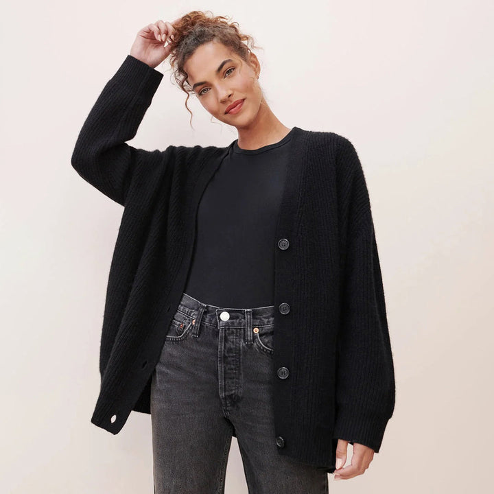 Drune | Warme Knopf-Strickjacke für Damen