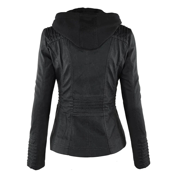 Drune | Elegantes Motorradjacke Mit Kapuze Aus Hochwertigem Leder
