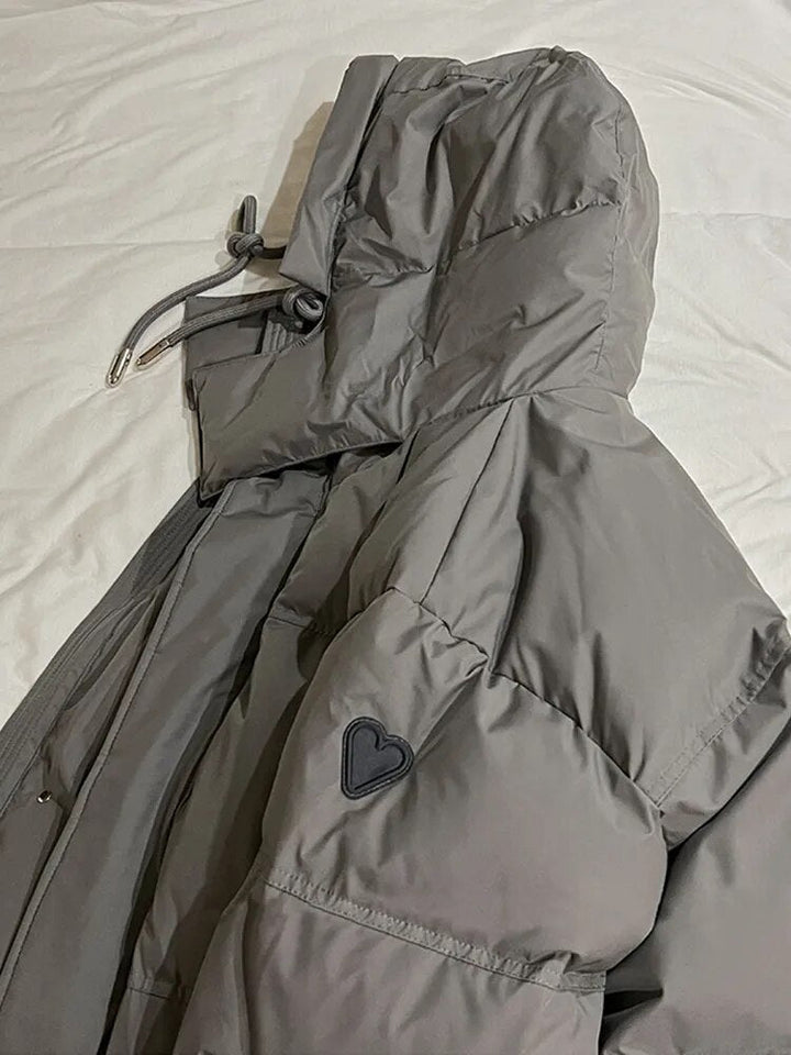 Drune Pufferjacke Winter mit Kapuze Dick und warm