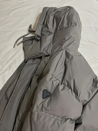 Drune Pufferjacke Winter mit Kapuze Dick und warm