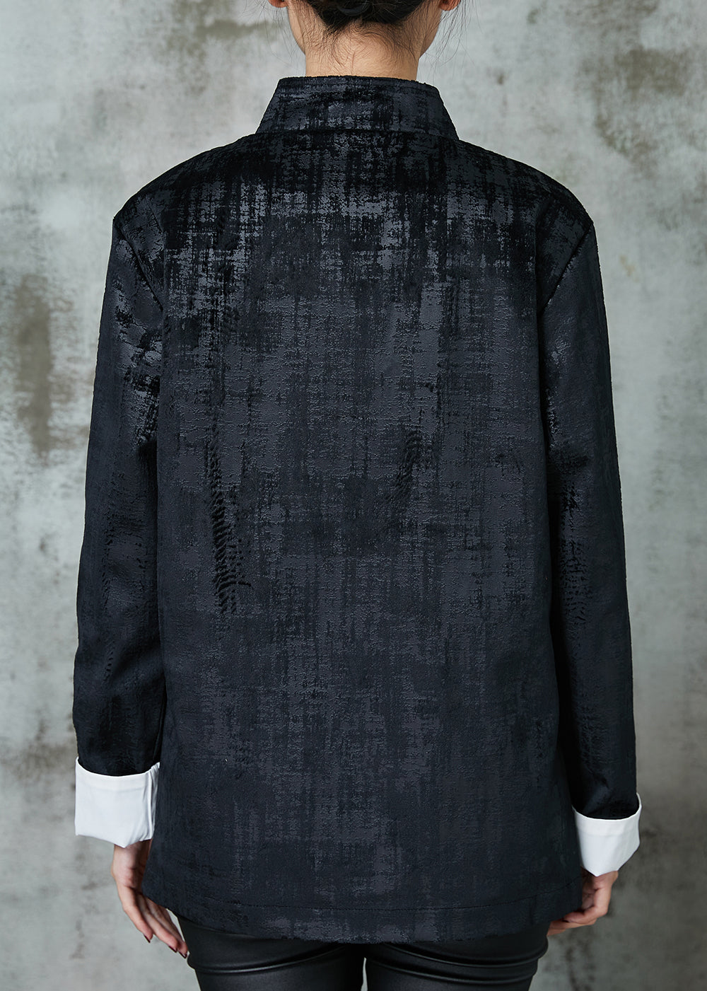 Drune | Oriental Cotton Jackets Mandarin-Kragen Taschen
