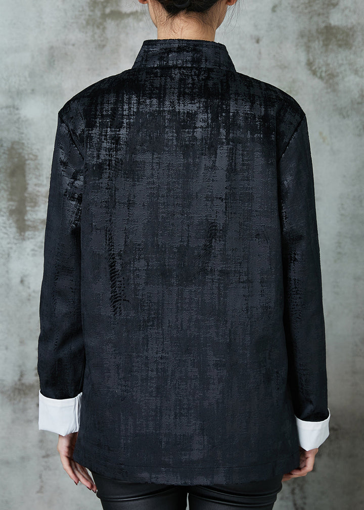 Drune | Oriental Cotton Jackets Mandarin-Kragen Taschen