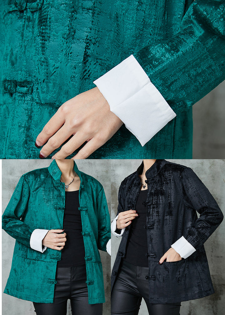 Drune | Oriental Cotton Jackets Mandarin-Kragen Taschen