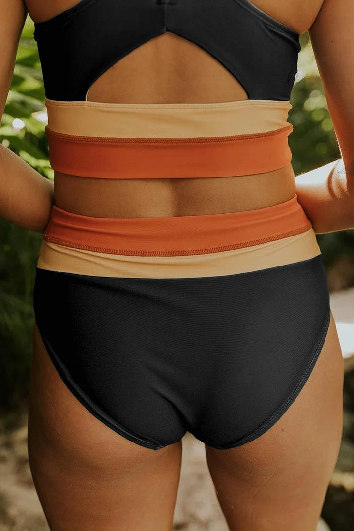 Drune | Colorblock Cut Back Bikini Set