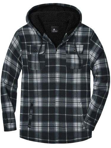 Drune | Trendy Kapuzenmantel mit Sherpa-Futter Warme Jacke