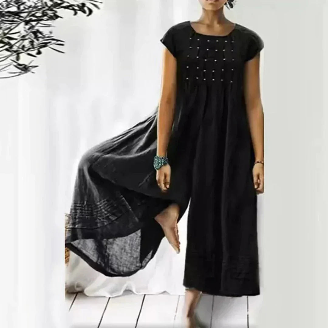 Drune | Atmungsaktives Baumwoll-Leinen-Kleid