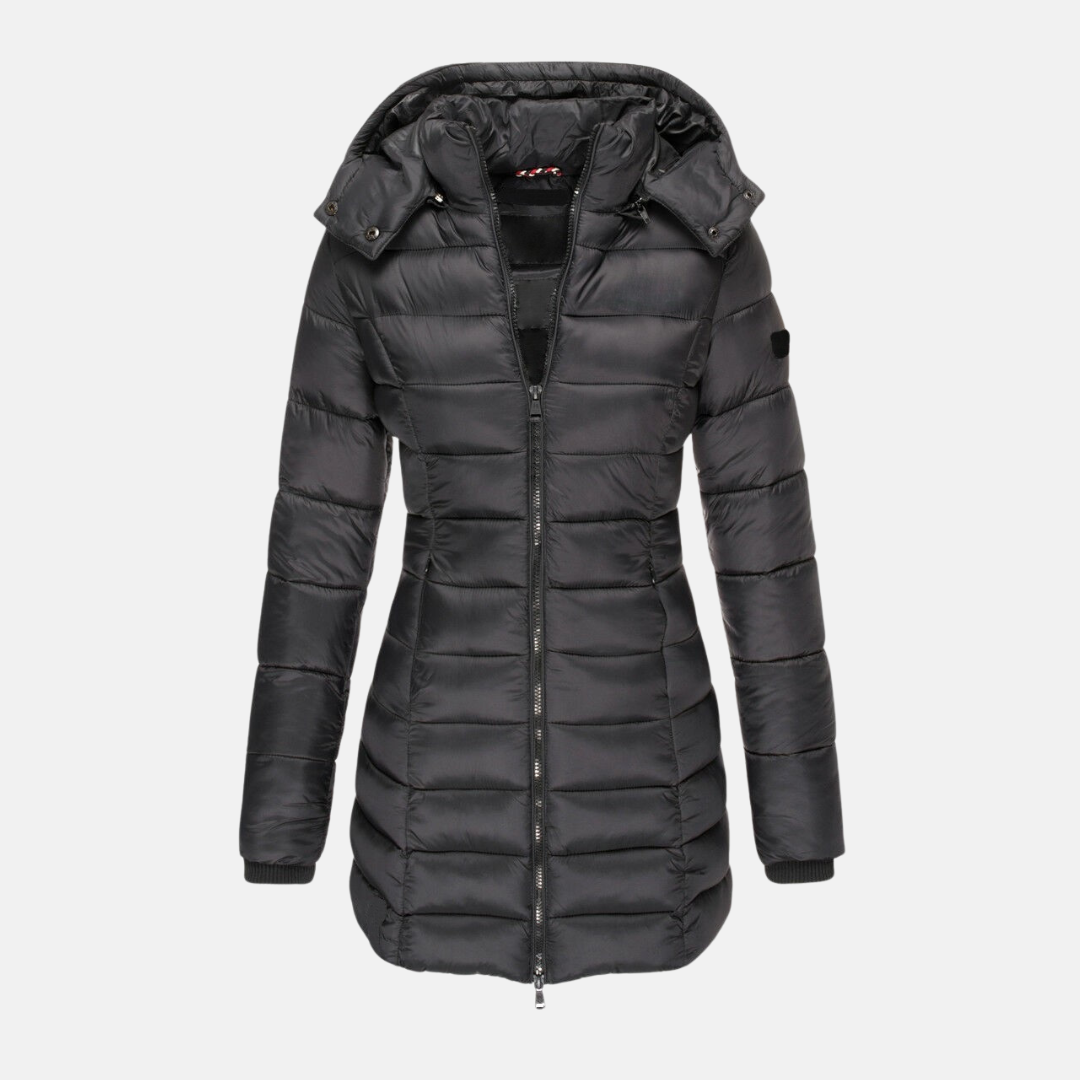 Drune | Pufferjacke Slim Fit Gepolstert und Isoliert mit Kapuze und Gerippten Bündchen