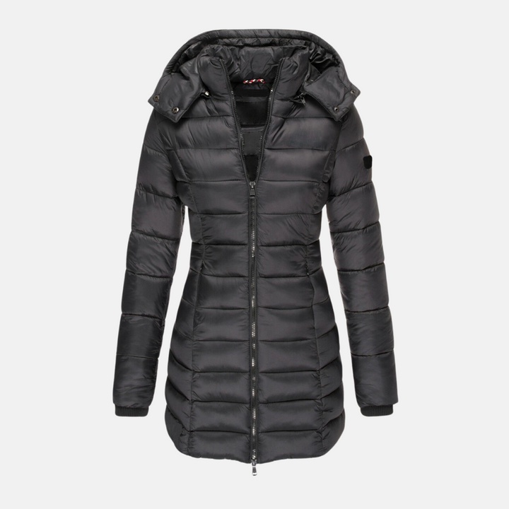 Drune | Pufferjacke Slim Fit Gepolstert und Isoliert mit Kapuze und Gerippten Bündchen