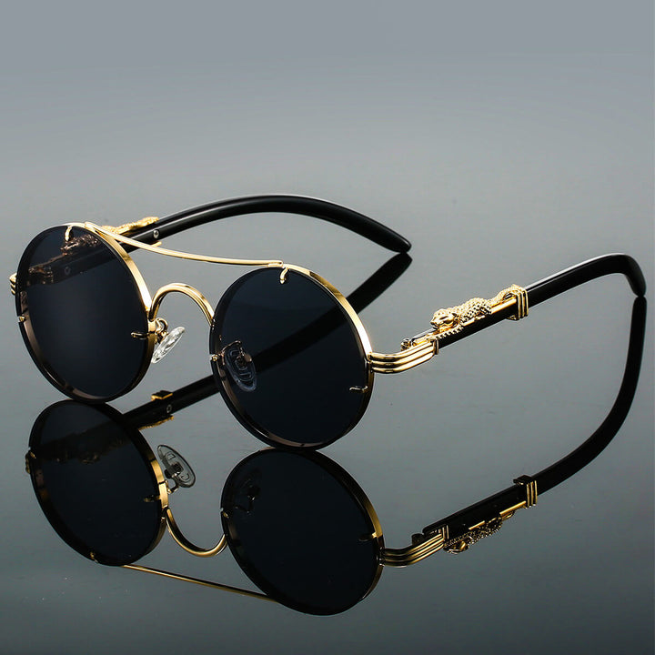 Drune | Ovale Retro Sonnenbrille Aus Metall
