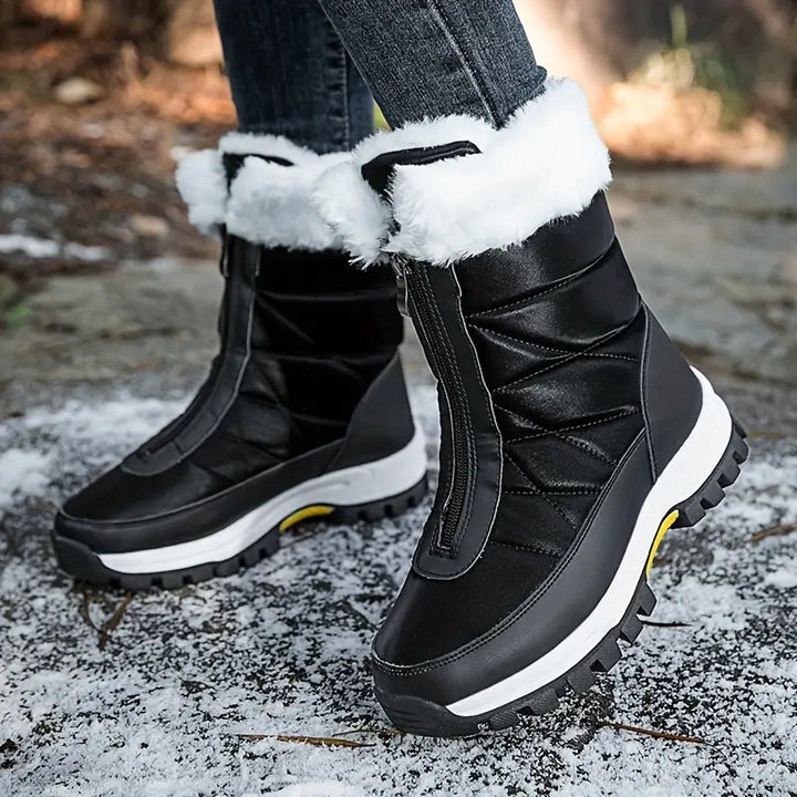 Drune | Pelz Fleece gefüttert Verschleiß Widerstand Anti-Rutsch-Schneestiefel
