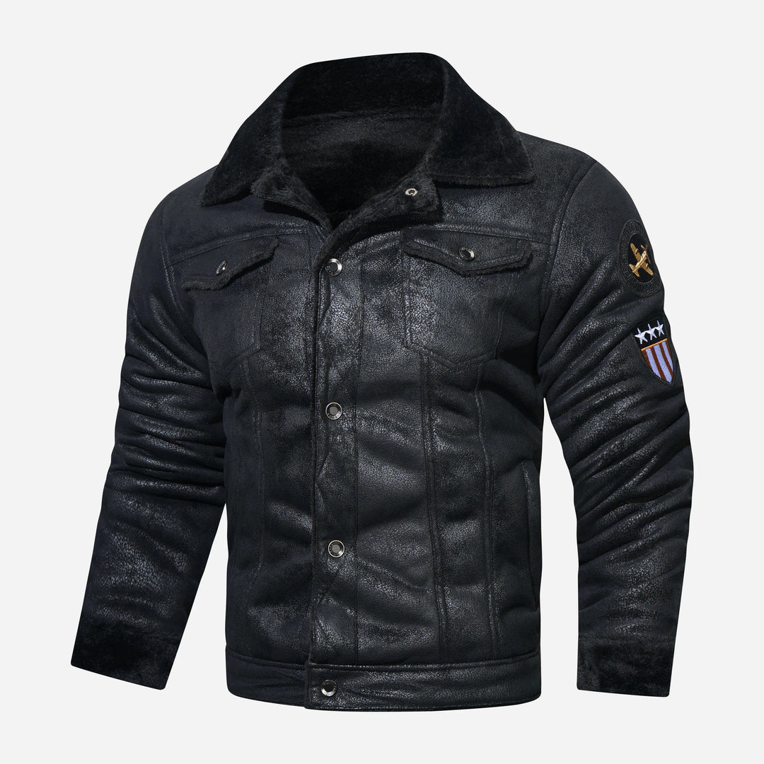 Drune | Leder Pilotenjacke mit Weicher Fütterung Marinus