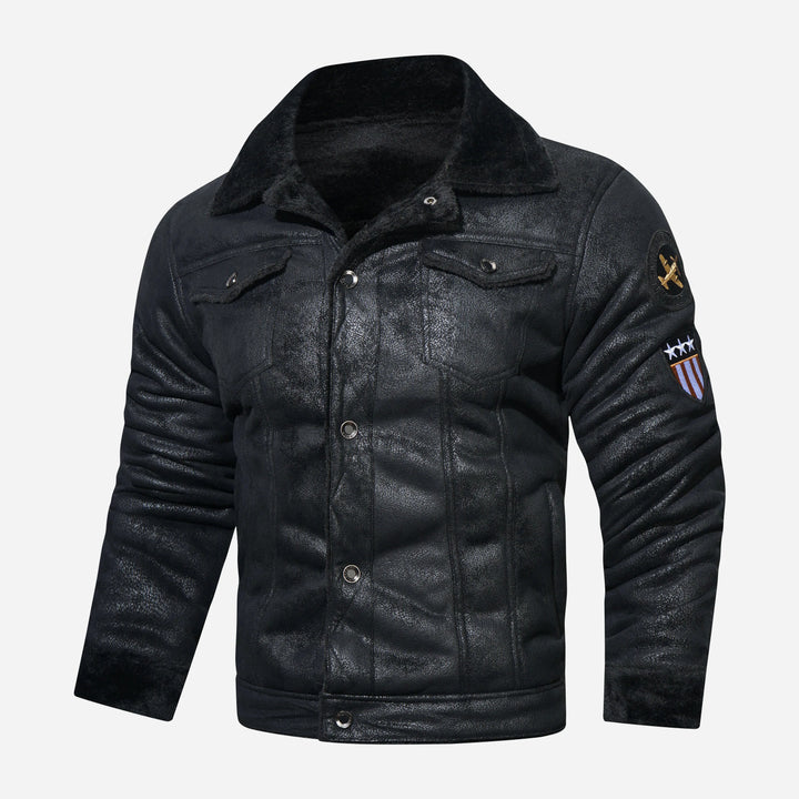 Drune | Leder Pilotenjacke mit Weicher Fütterung Marinus