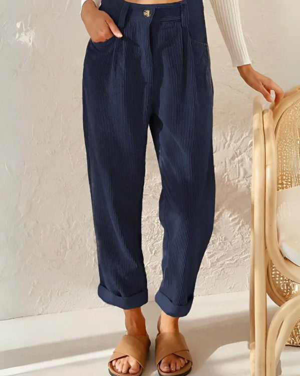 Drune | Stilvolle Cord-Hose mit Relaxed Fit für Damen