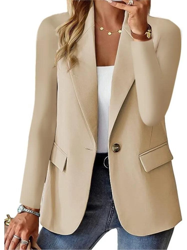 Drune | Lässige Blazerjacke mit Langen Ärmeln und Taschen für Damen