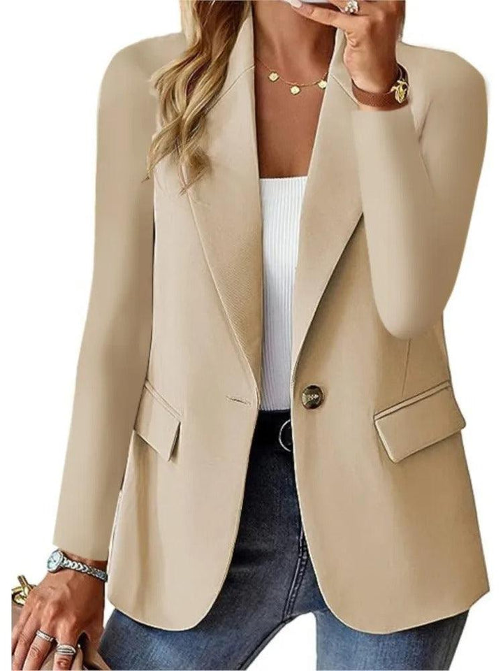 Drune | Lässige Blazerjacke mit Langen Ärmeln und Taschen für Damen