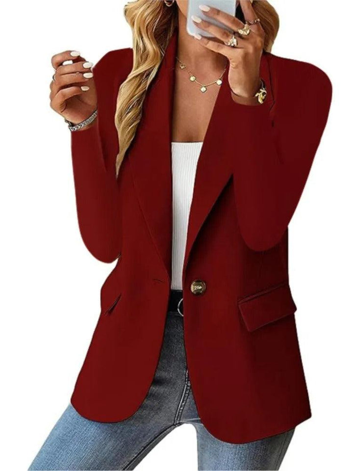 Drune | Lässige Blazerjacke mit Langen Ärmeln und Taschen für Damen
