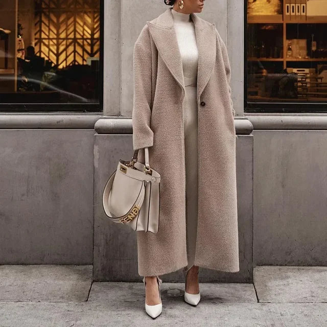 Drune | Elegante Damen Wolljacke mit Langer Passform