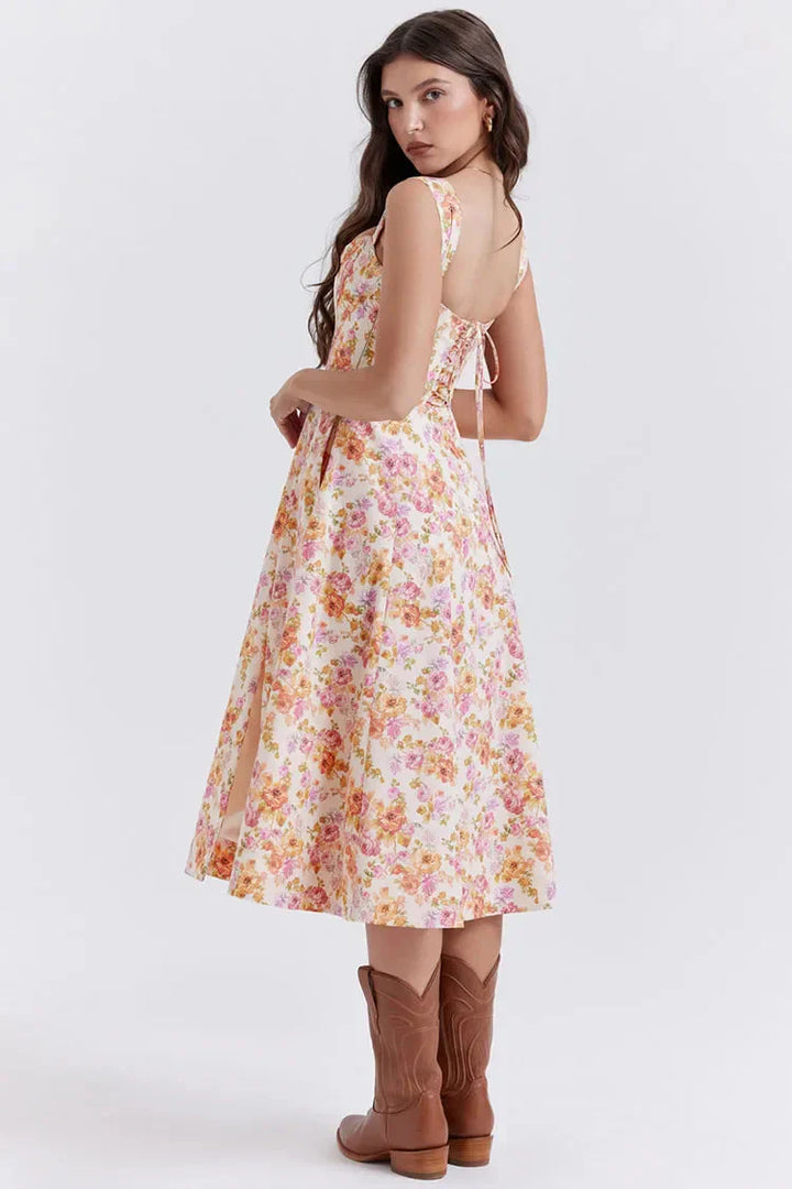 Drune | Ärmelloses Korsatz Kleid Sommerkleid