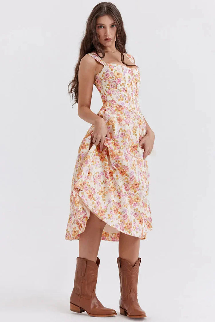 Drune | Ärmelloses Korsatz Kleid Sommerkleid