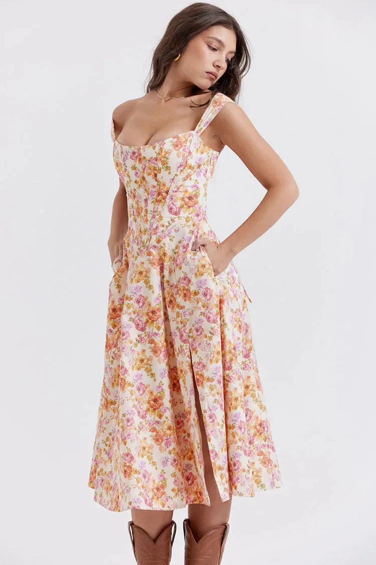 Drune | Ärmelloses Korsatz Kleid Sommerkleid