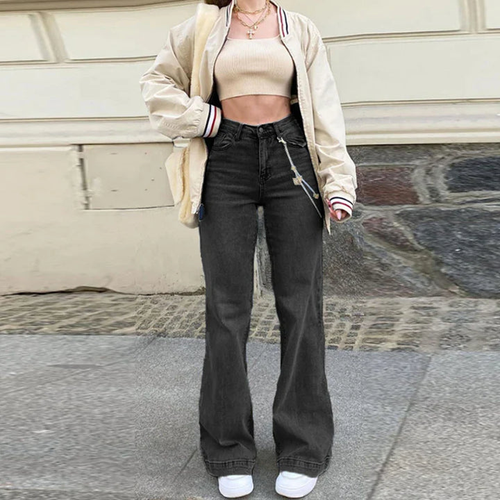 Drune - Sommer Damenjeans mit mittelhoher Taille