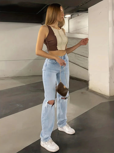 Drune | Lässige Jeanshose mit Rissen