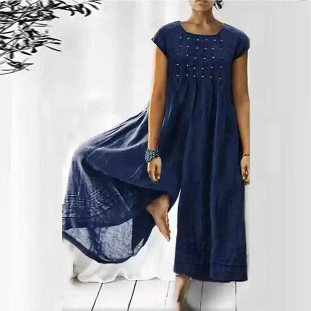 Drune | Atmungsaktives Baumwoll-Leinen-Kleid