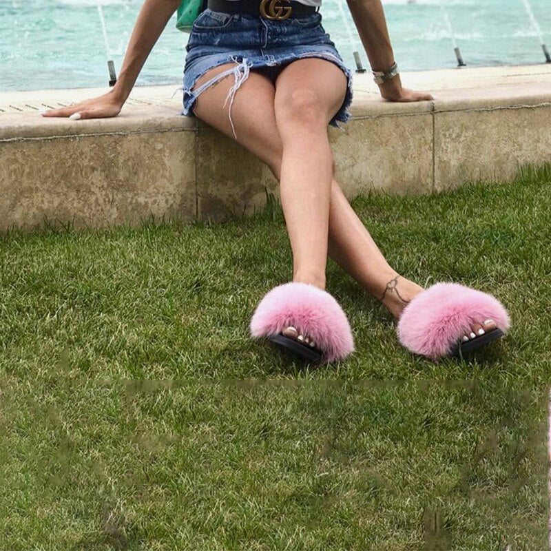 Drune | Moda Fay Fluffy Slippers Fröhliche & Bunte Damenschuhe Für Den Sommer