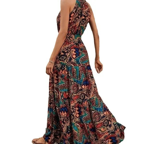 Drune | Damen Retro Maxi Halterneck & Vintage-inspiriert