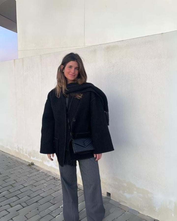 Drune | Hepburn-Stil Wollcape Mantel