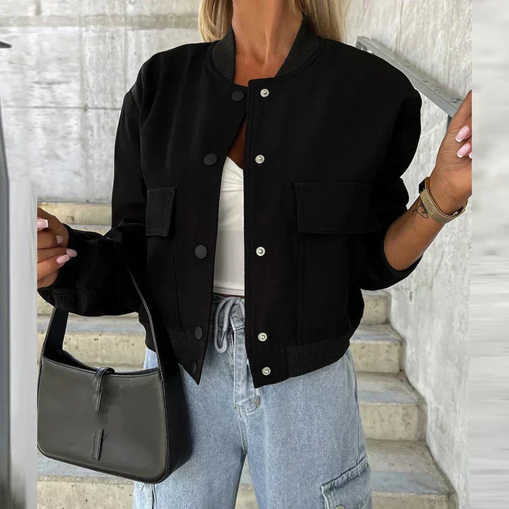 Drune | Lässig Knopfverschluss Sommerjacke Damenjacke