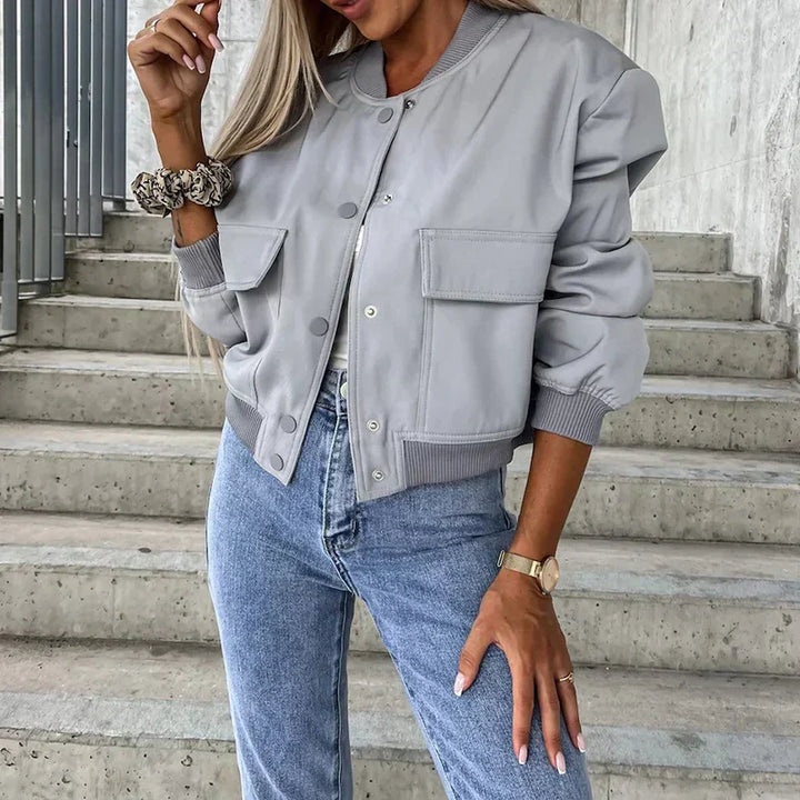 Drune | Lässig Knopfverschluss Sommerjacke Damenjacke