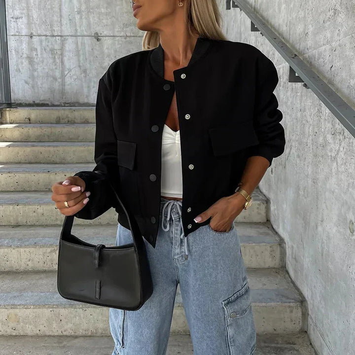 Drune | Lässig Knopfverschluss Sommerjacke Damenjacke