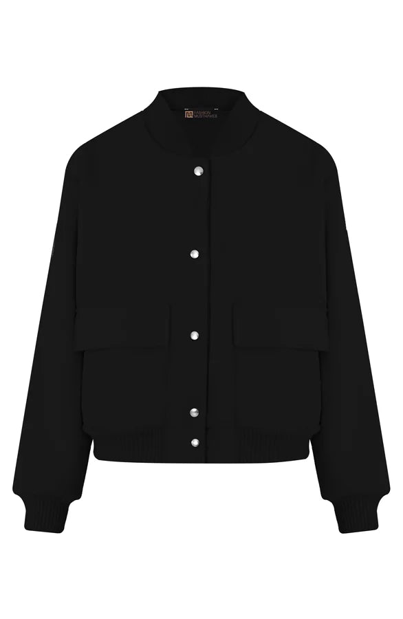 Drune | Kurze Aviatorjacke mit Knopfverschluss für Damen