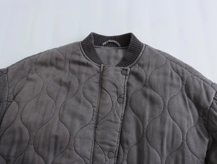 Drune | Übergröße Grau Winter Damenjacke