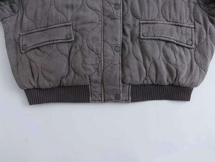 Drune | Übergröße Grau Winter Damenjacke