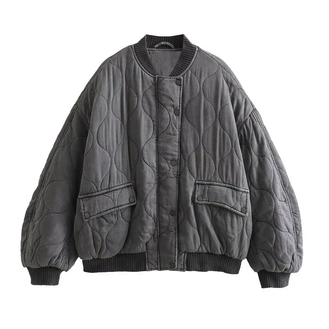Drune | Übergröße Grau Winter Damenjacke