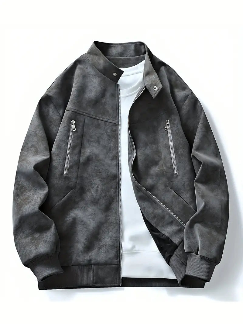 Drune | Reißverschluss Entspannte Passform Herbstjacke Herrenjacke