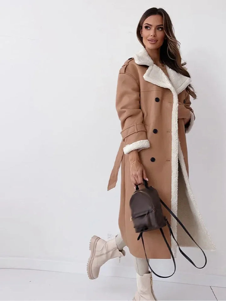 Drune | Lammfelljacke - stilvolle lange Damen Winterjacke