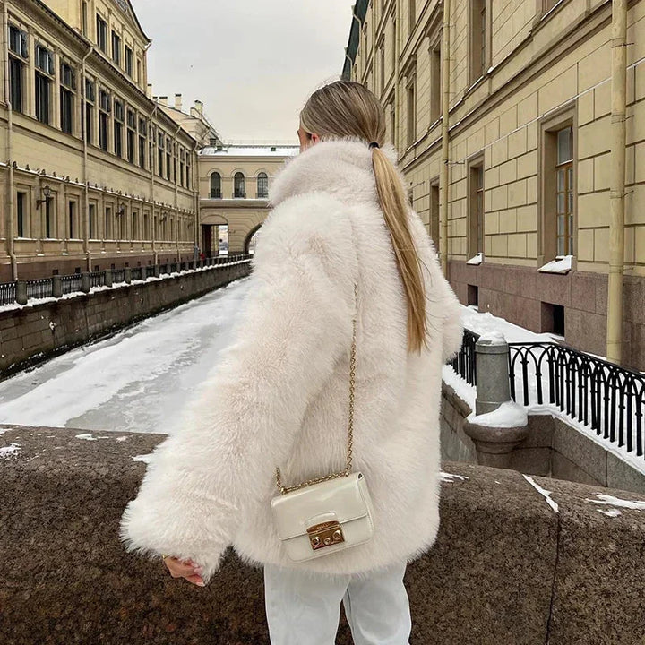 Drune | Kurz Fluffig Damen Felljacken Damen
